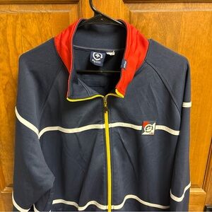 LRG Lifted Research Group Track Jacket 2XL Polyester Full Zip Navy
